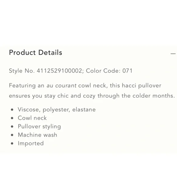 Anthropologie Vanna Cowl Neck Pullover NWT Size XS - Picture 11 of 12